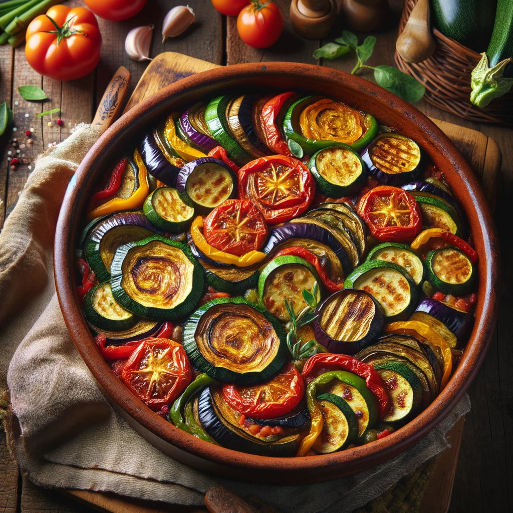 photo d'un plat de ratatouille gastronomique